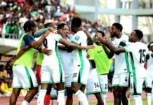 Super Eagles Earn Praise After Dominant 4-1 Win Over Gabon Super Eagles players celebrate after their emphatic 4-1 victory over Gabon in the 2026 World Cup playoff clash